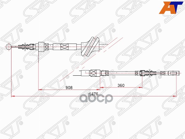 

Трос Ручного Тормоза Audi 100 Iv 91-93 Дисковые Тормоза Sat арт. ST-52-0027