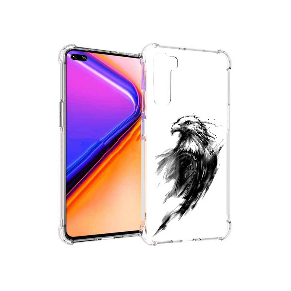 

Чехол MyPads Tocco для OnePlus Nord чб птица (PT227045.136.670), Прозрачный, Tocco