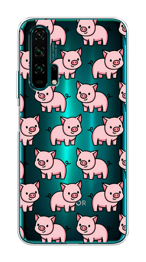 

Чехол на Honor 20 Pro "Веселые поросята", Розовый;черный;прозрачный, 69350-1