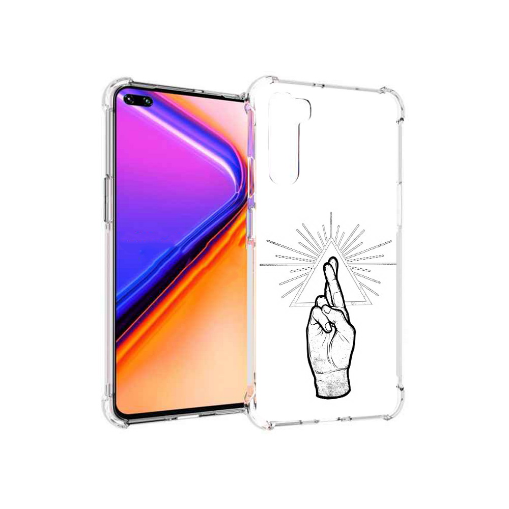 

Чехол MyPads Tocco для OnePlus Nord черно белая рука (PT227045.136.681), Прозрачный, Tocco