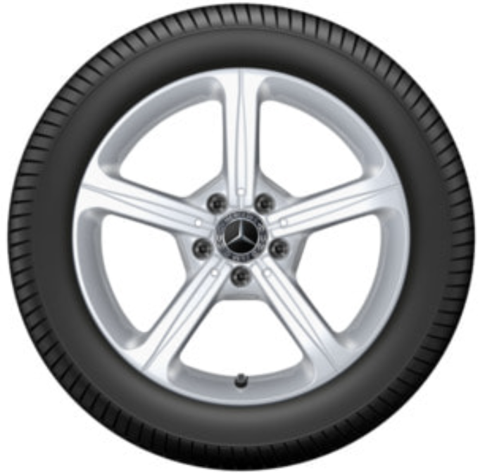 

Mercedes-Benz Q44014371325E Колесо В Сборе 177 247 C118 X118 Правое R17 Не Шип Nokian Hakk, Серебристый