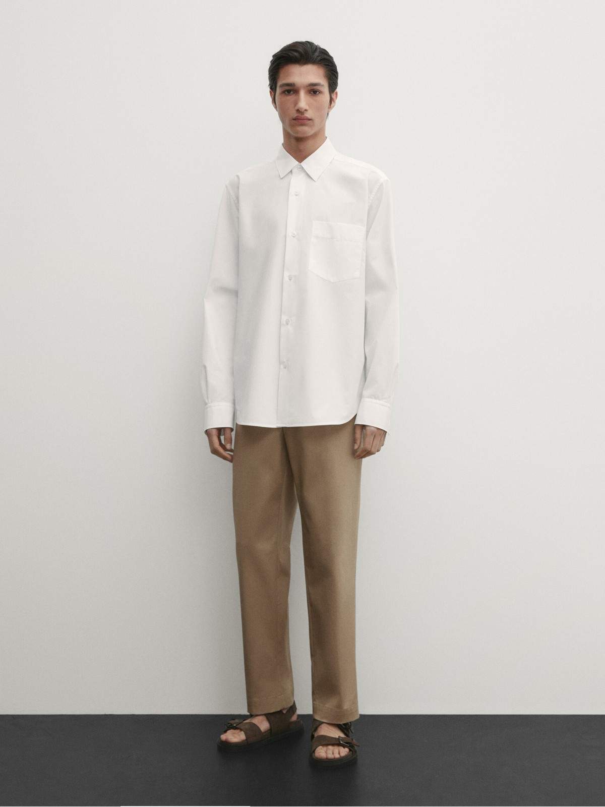 

Рубашка мужская Massimo Dutti 8401/838-I2024 белая M, Белый, 8401/838-I2024