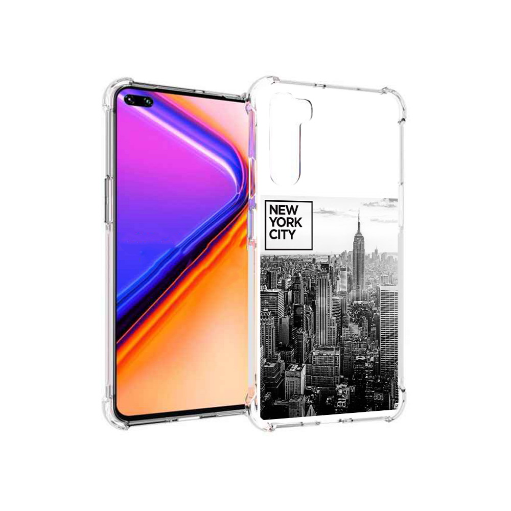

Чехол MyPads Tocco для OnePlus Nord черно белый ньюерк (PT227045.136.686), Прозрачный, Tocco