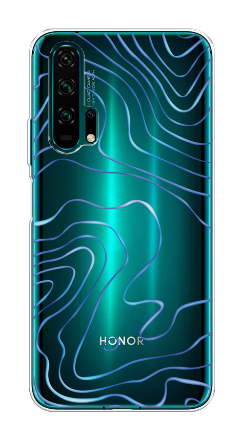 

Чехол на Honor 20 Pro "Blue lines", Прозрачный;синий, 69350-1