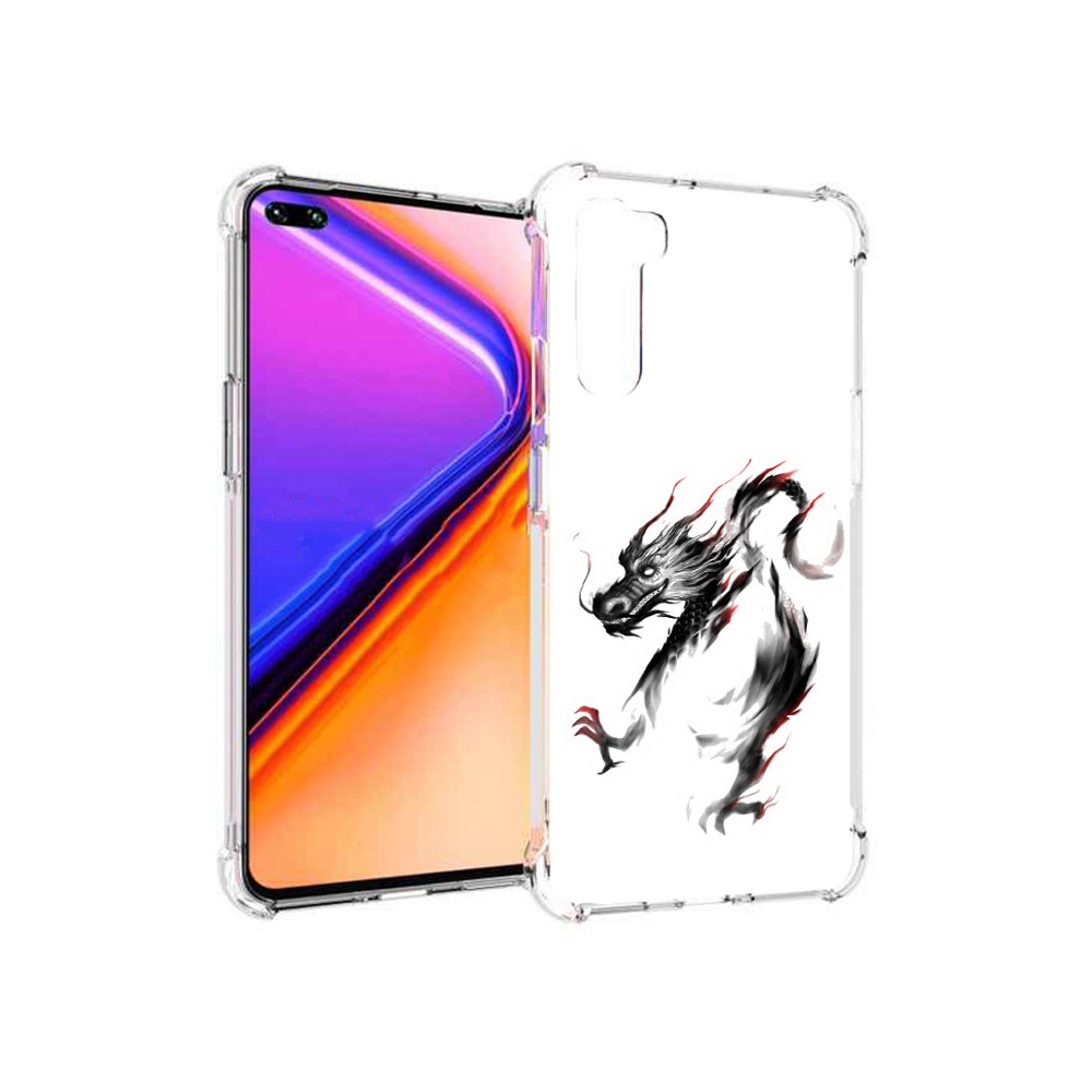 

Чехол MyPads Tocco для OnePlus Nord черный дракон (PT227045.136.690), Прозрачный, Tocco