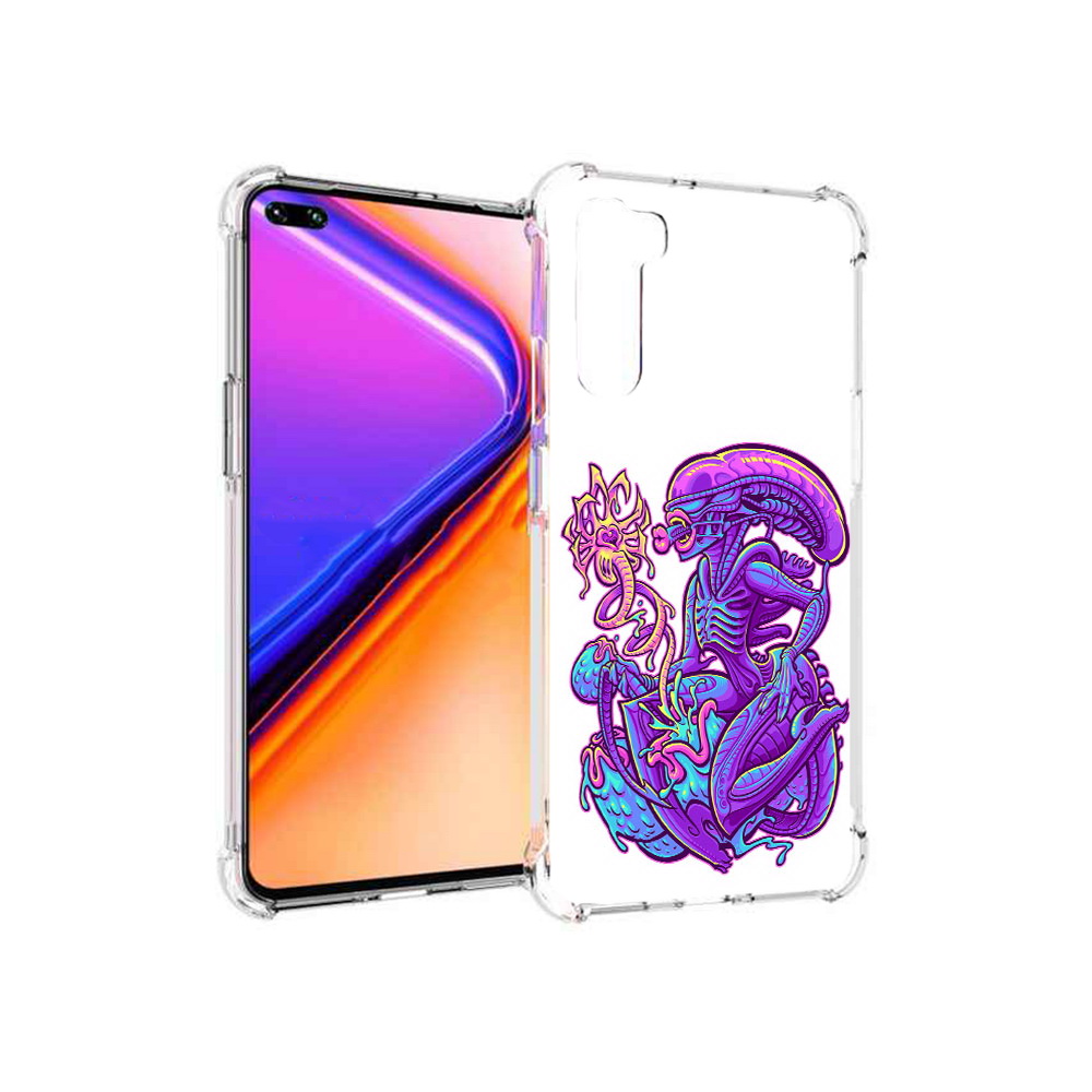

Чехол MyPads Tocco для OnePlus Nord чужой фиолетовый цвет (PT227045.136.693), Прозрачный, Tocco