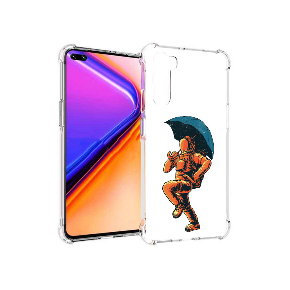 

Чехол MyPads Tocco для OnePlus Nord шагающий космонавт с зонтом (PT227045.136.695), Прозрачный, Tocco