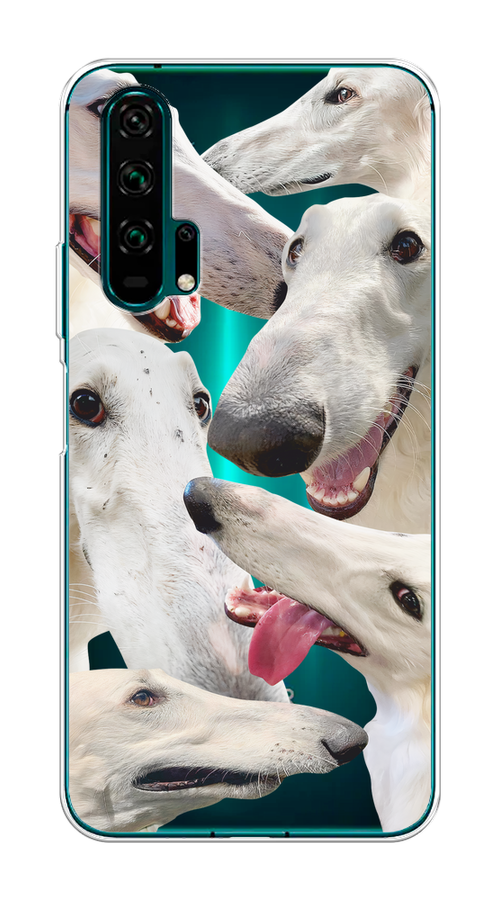

Чехол на Honor 20 Pro "Собака с длинным носом", Белый;бежевый;розовый, 69350-1