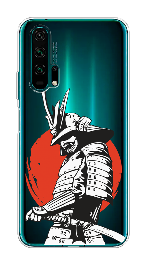 

Чехол на Honor 20 Pro "Самурай с катаной", Черный;красный;белый, 69350-1