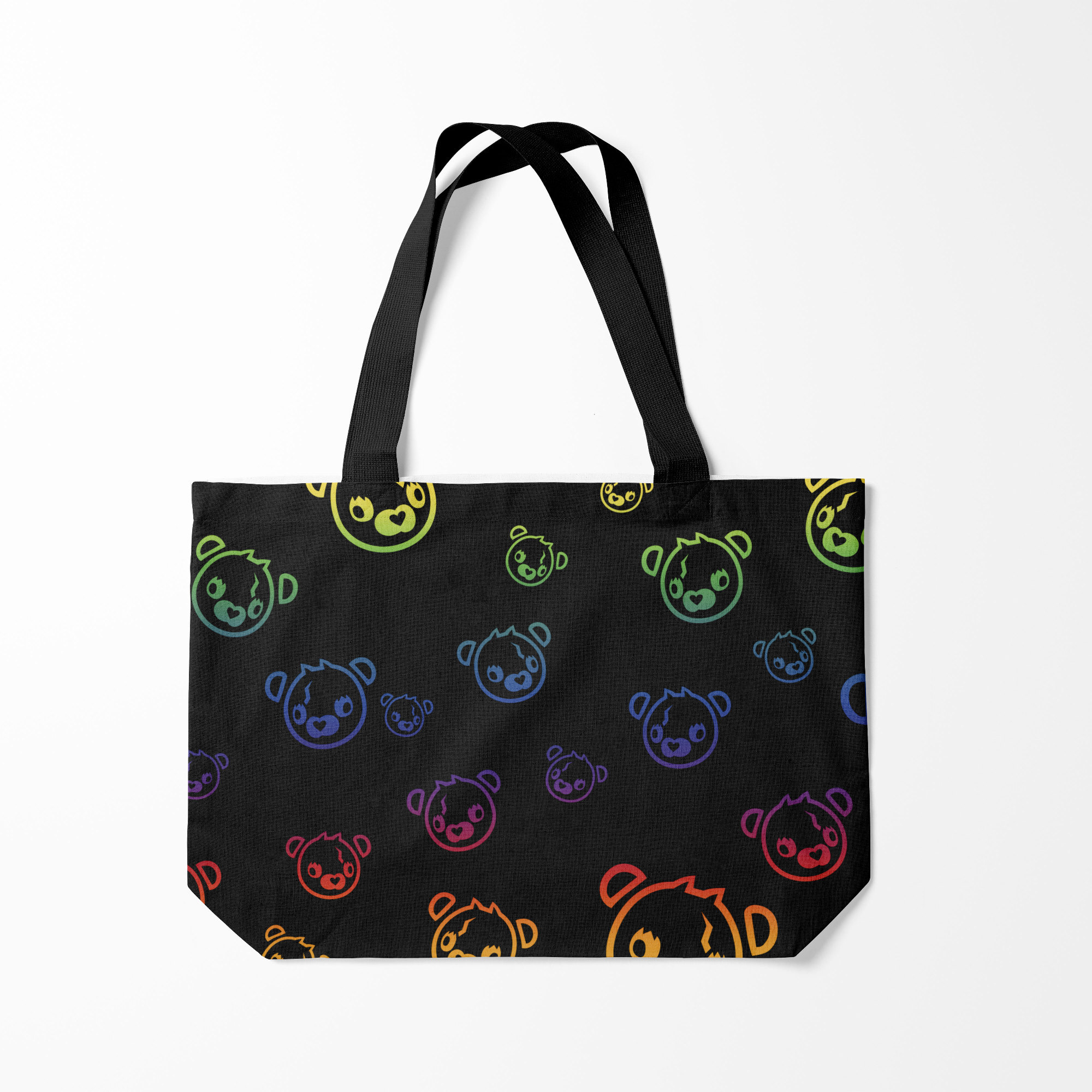

Сумка шoппер унисекс Burnettie Colorful Bear, черный, Colorful Bear