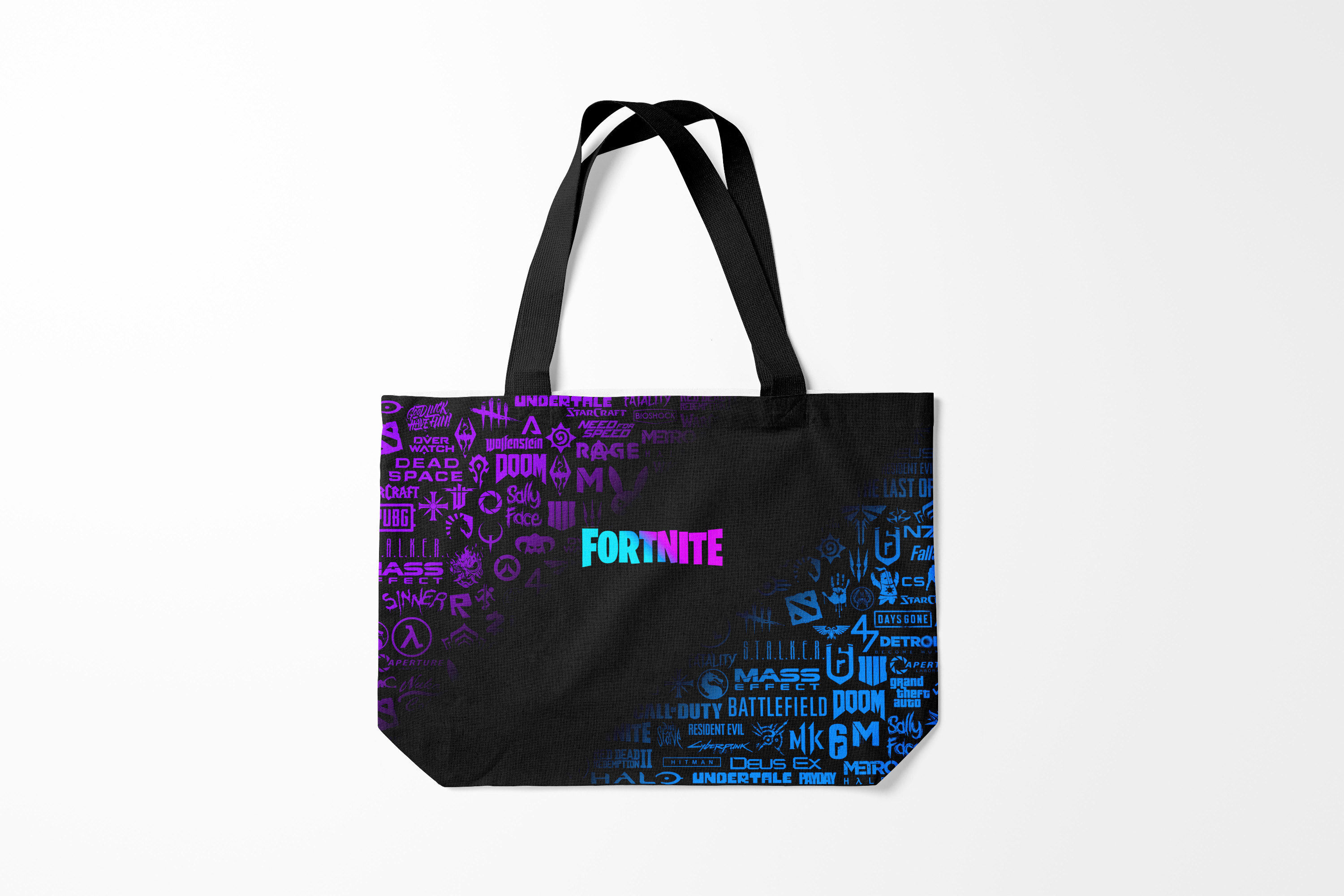 

Сумка шoппер унисекс Burnettie Fortnite, черный, Fortnite