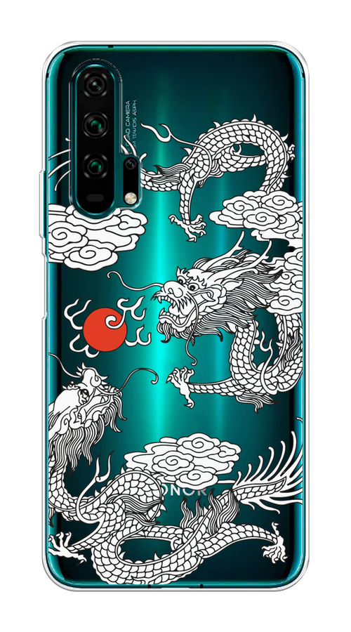 

Чехол на Honor 20 Pro "Драконы с ножом", Прозрачный;черный;белый, 69350-1