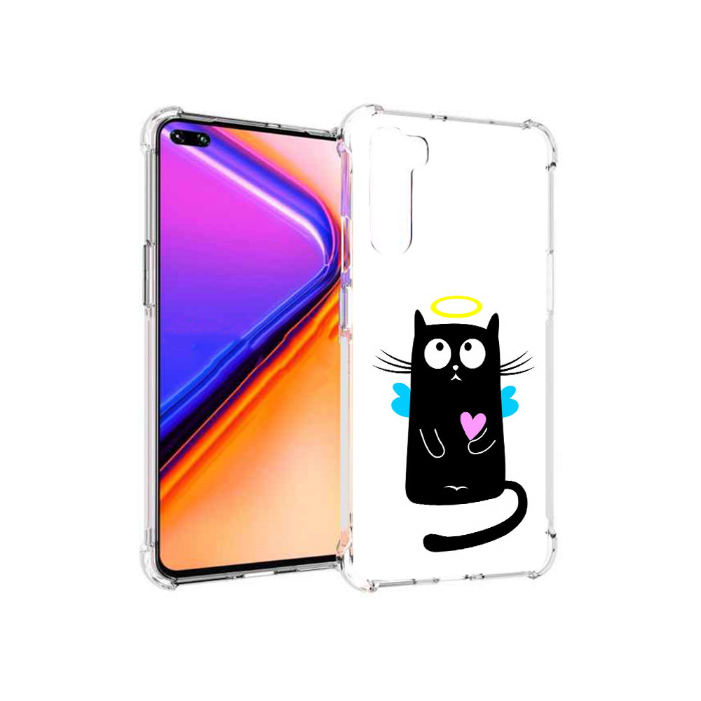 

Чехол MyPads Tocco для OnePlus Nord Кот ангелок (PT227045.136.96), Прозрачный, Tocco