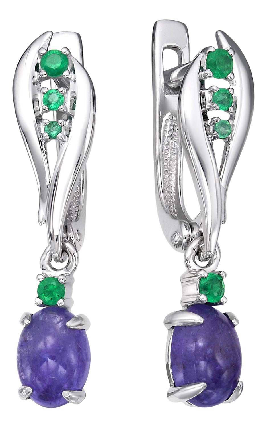 

Серьги из серебра с агатом/танзанитом Империал S1403JU/Ag-617/80, S1403JU/Ag-617/80