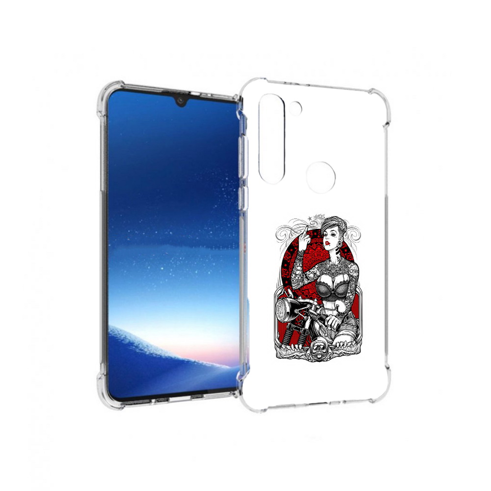 Чехол MyPads Tocco для Motorola Moto G8 Power девушка на мотоцикле (PT143076.340.308)
