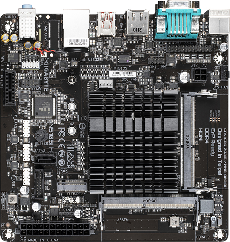

Материнская плата GIGABYTE N5105I H, N5105I H