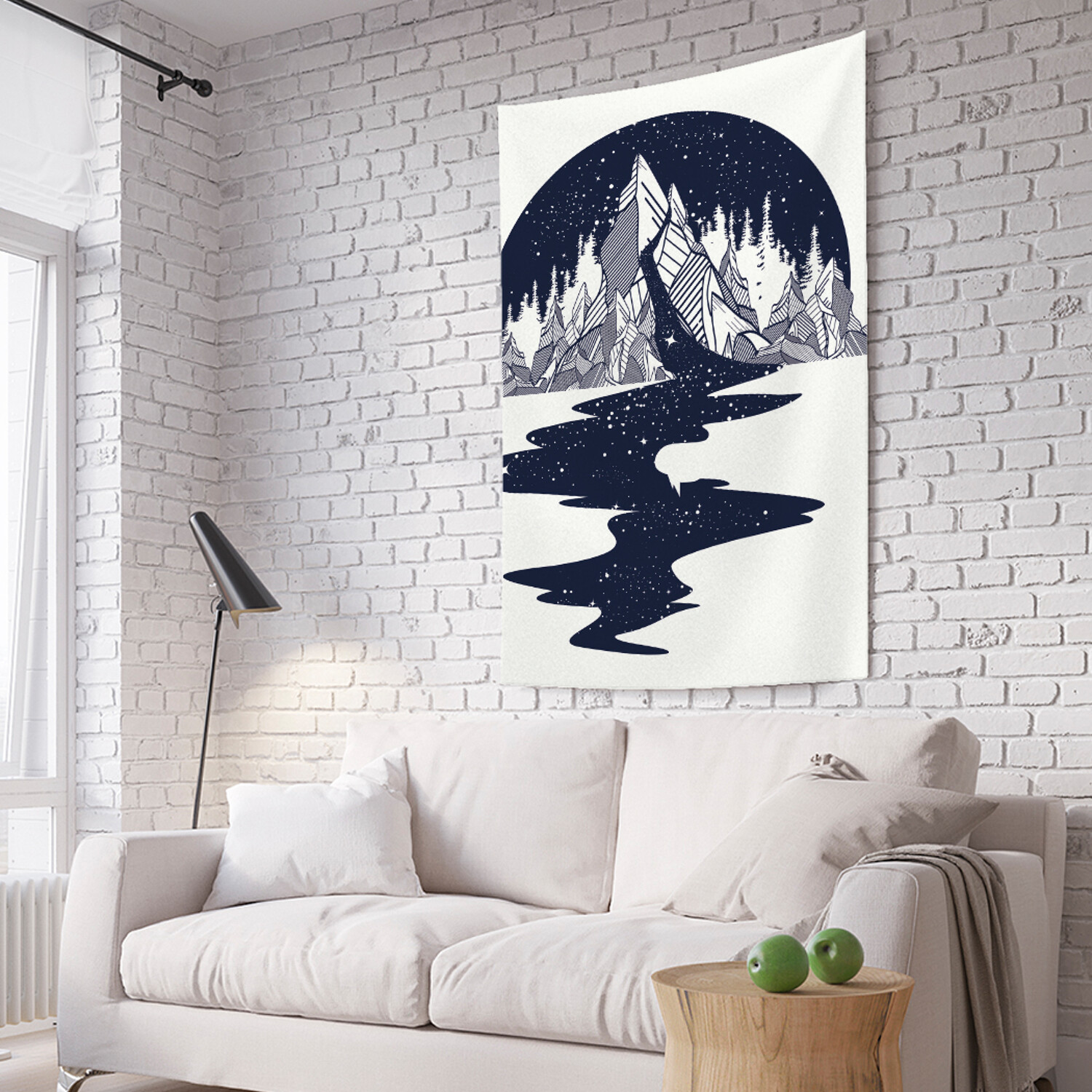 

Вертикальное фотопанно на стену JoyArty Горы и звезды графика 150x200 см, Горы и звезды графика