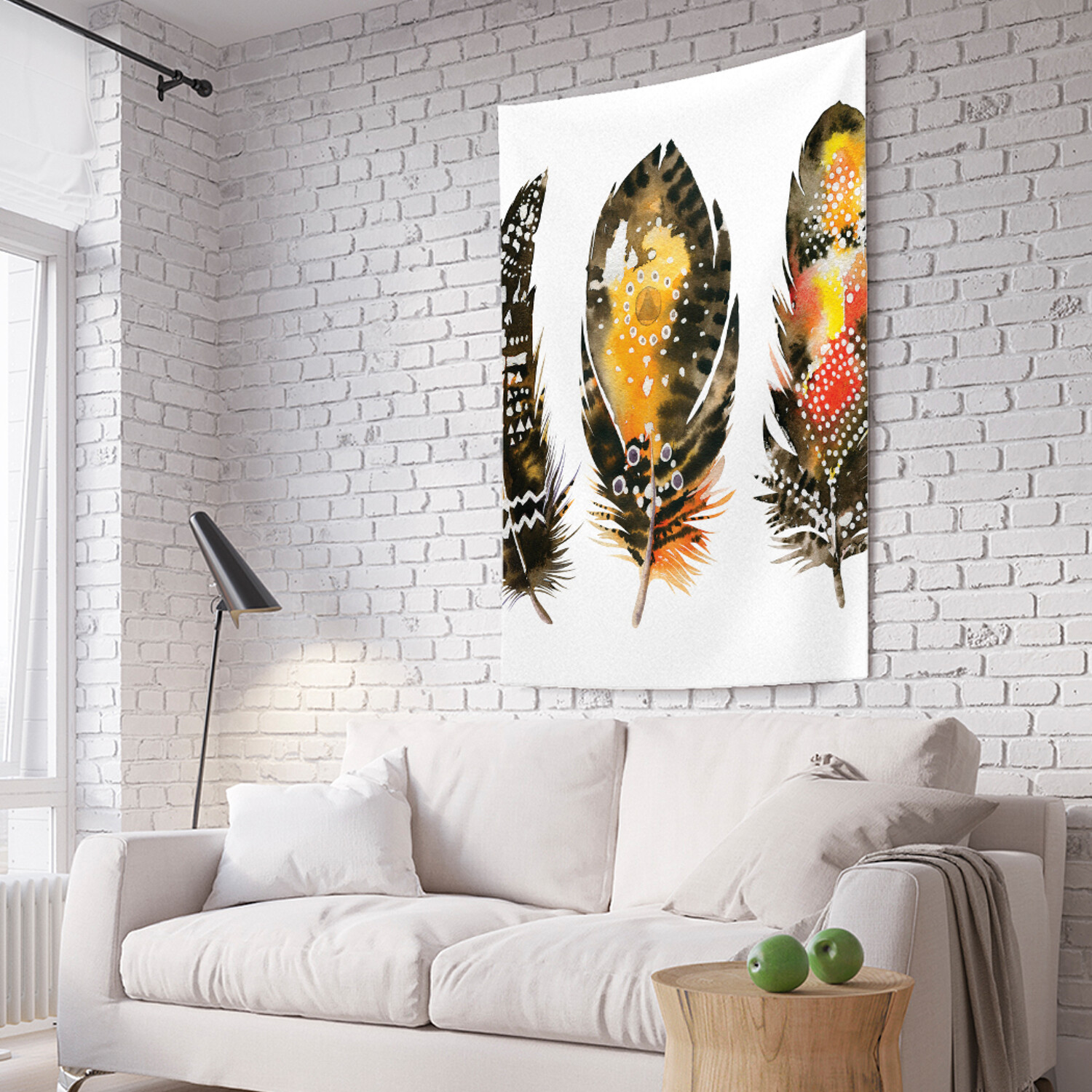 

Вертикальное фотопанно на стену JoyArty Перо акварель 150x200 см, Перо акварель
