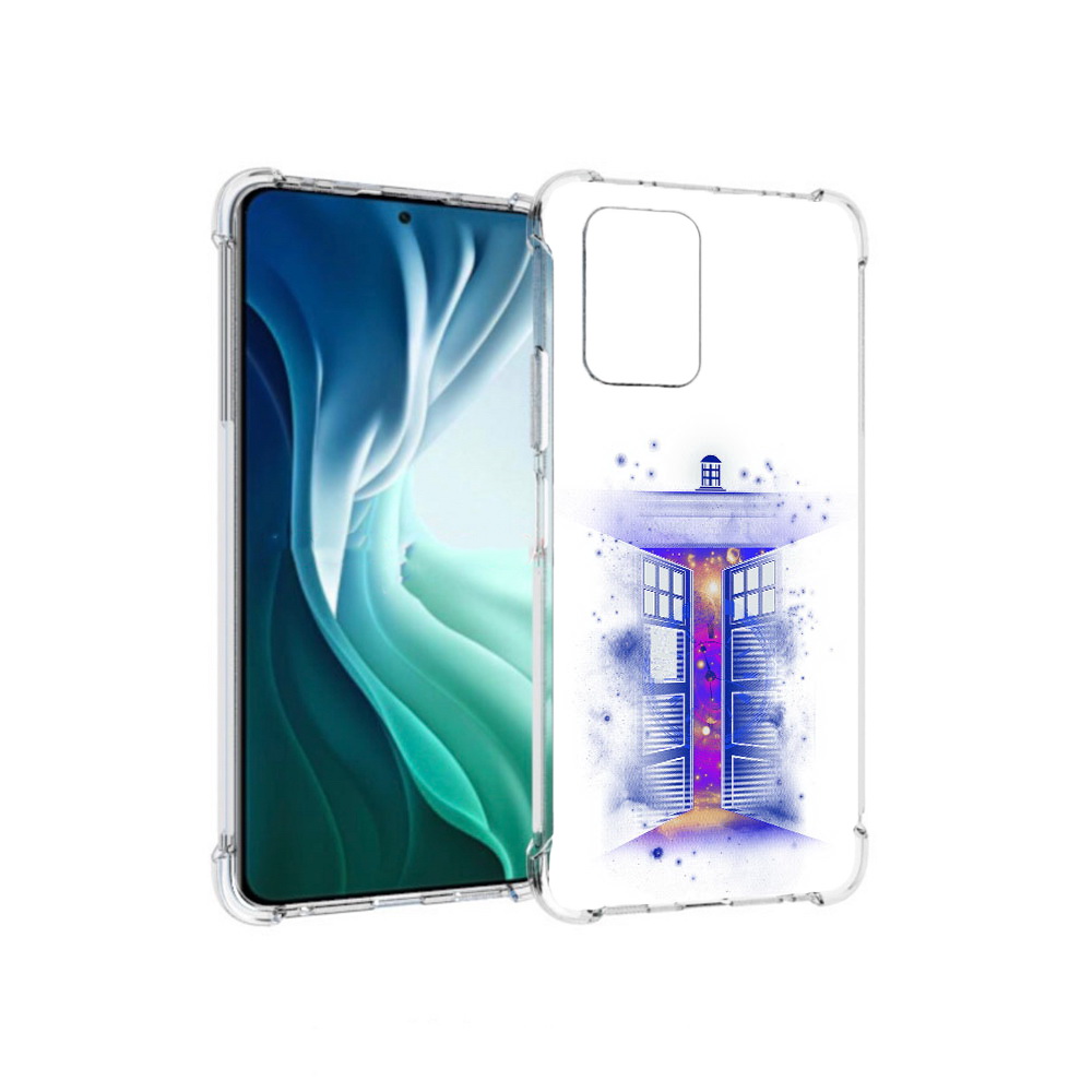 Чехол MyPads Tocco для Xiaomi Redmi Note 10 Pro 5G фиолетовый уголок абстракция
