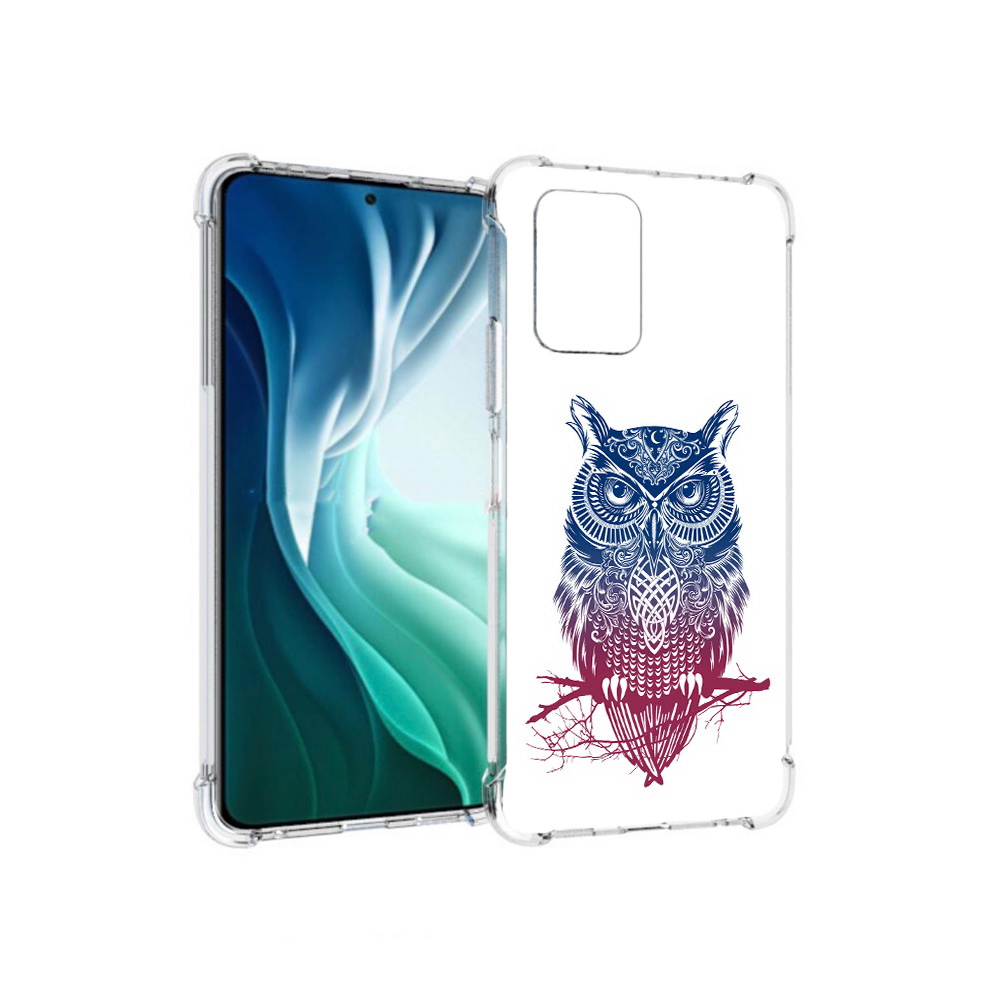 

Чехол MyPads Tocco для Xiaomi Redmi Note 10 Pro 5G хиппи сова (PT162244.283.664), Прозрачный, Tocco