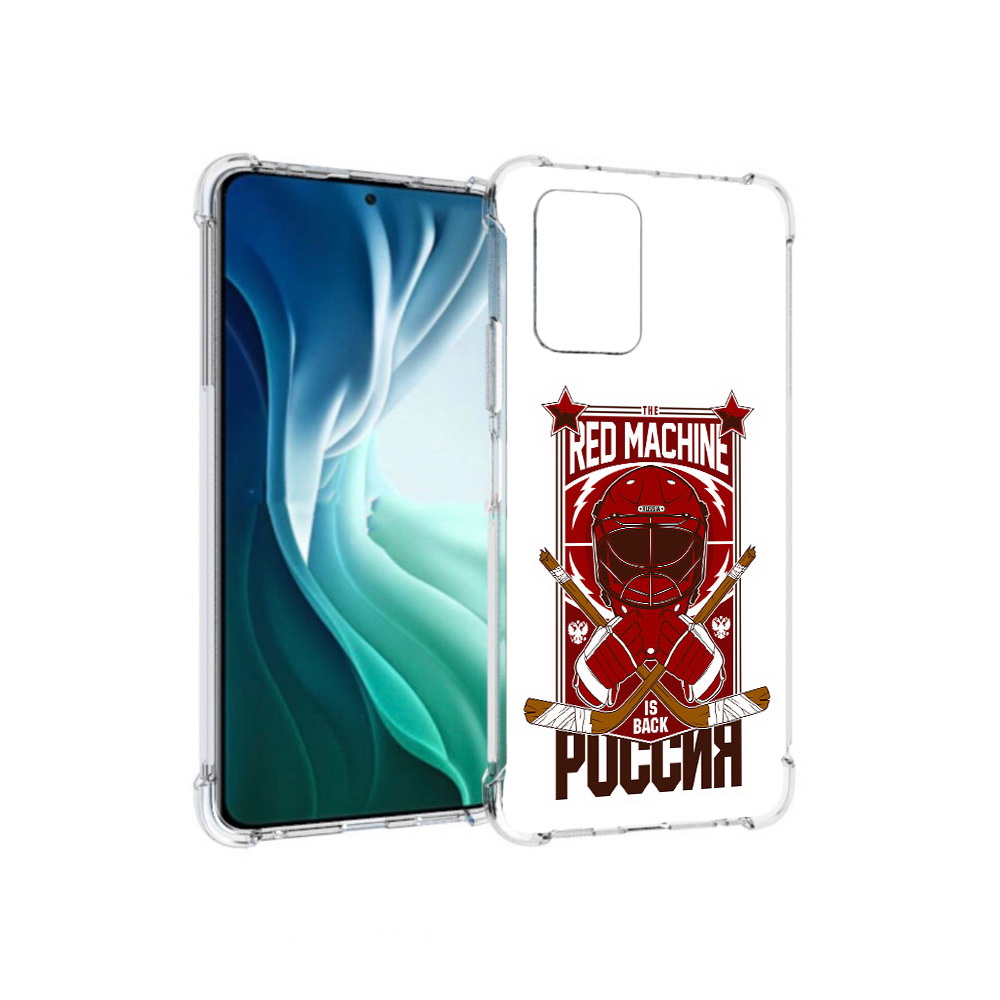 

Чехол MyPads Tocco для Xiaomi Redmi Note 10 Pro 5G хоккей россия (PT162244.283.666), Прозрачный, Tocco