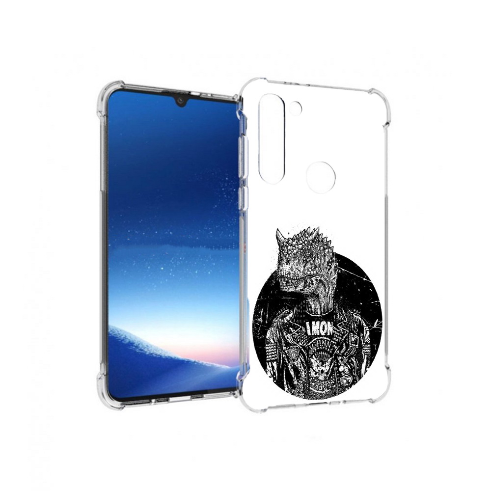 

Чехол MyPads Tocco для Motorola Moto G8 Power динозавр в куртке (PT143076.340.328), Прозрачный, Tocco
