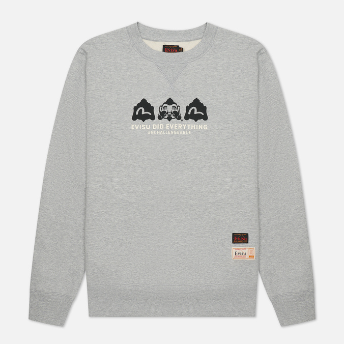 

Свитшот мужской Evisu 2EAHTM1SW335XXFL-HGYX серый L, 2EAHTM1SW335XXFL-HGYX