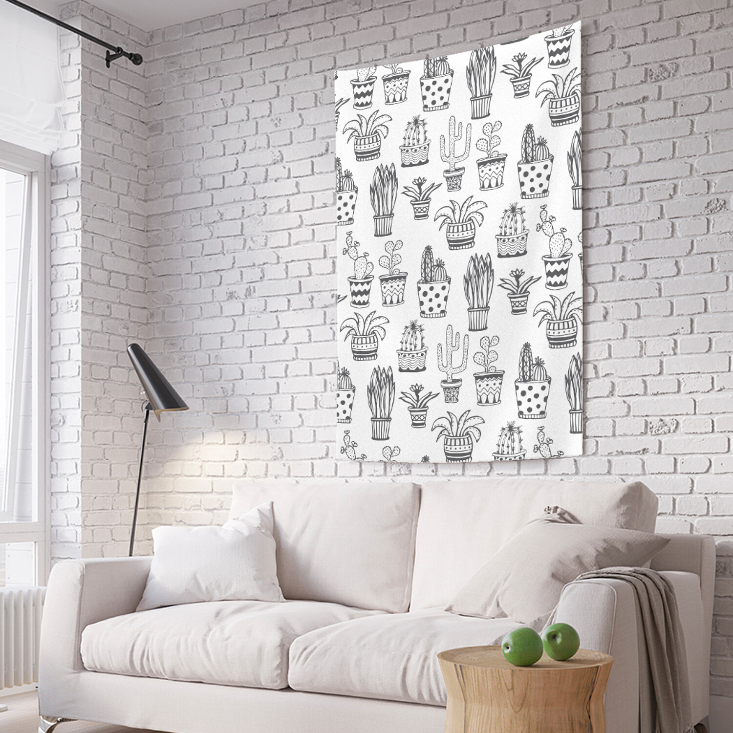 

Вертикальное фотопанно на стену JoyArty Контурные кактусы 150x200 см, Контурные кактусы