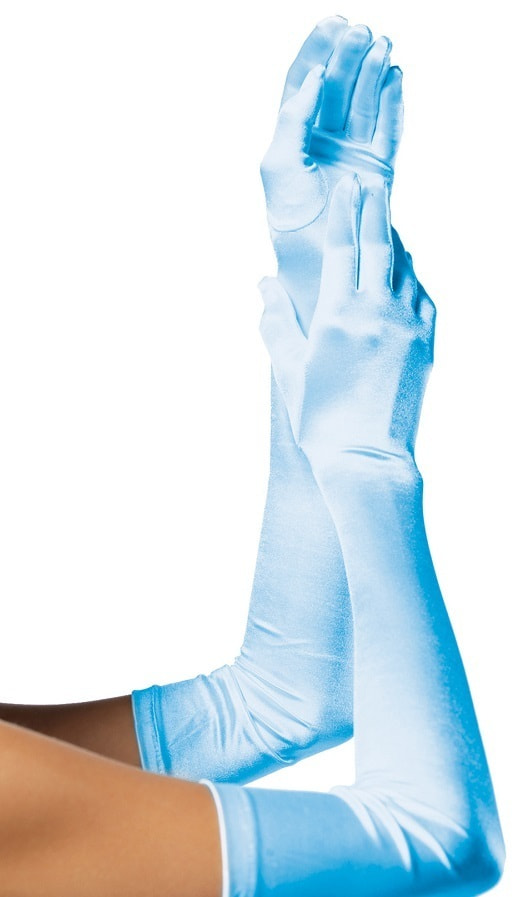 фото Высокие атласные перчатки взрослые leg avenue l16b