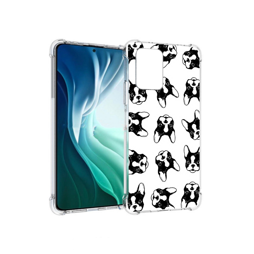 Чехол MyPads Tocco для Xiaomi Redmi Note 10 Pro 5G черно белые собачки (PT162244.283.683)