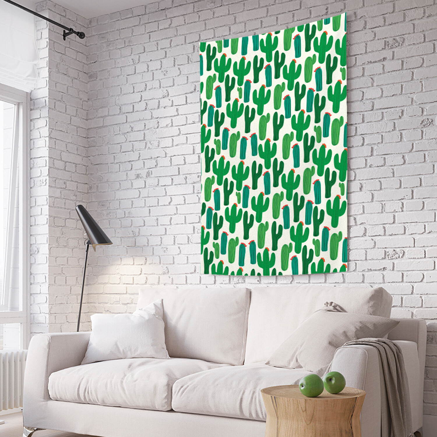 

Вертикальное фотопанно на стену JoyArty Кактусы наив 150x200 см, Кактусы наив