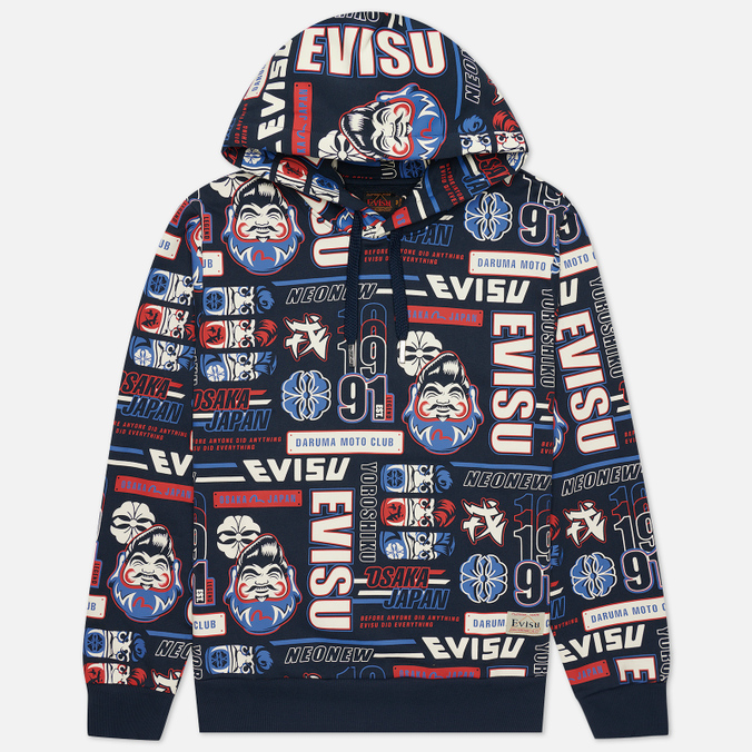 фото Толстовка мужская evisu 2eahtm1sw307xxct-aopt синяя m