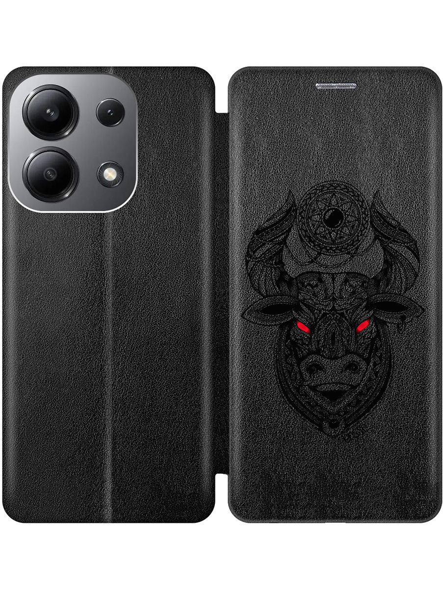 

Чехол-книжка на Xiaomi Redmi Note 13 4G с принтом "Красноглазый бык" черный, Черный;прозрачный;красный, 782622812