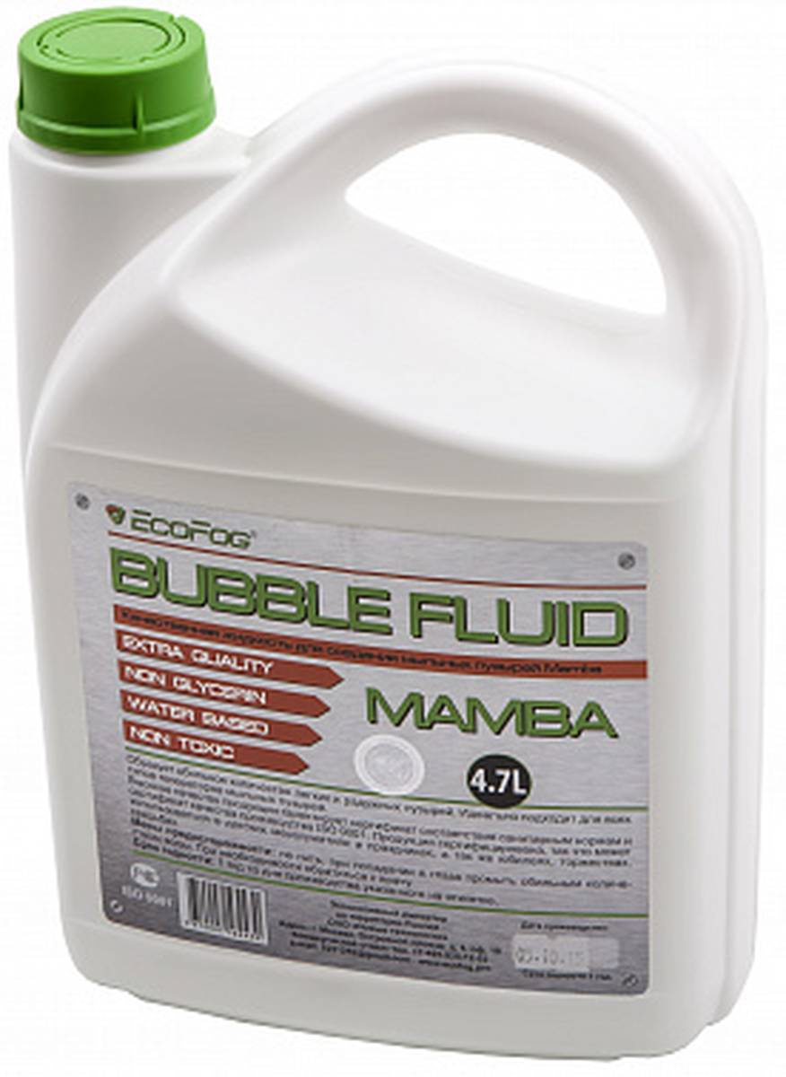 Жидкость для мыльных пузырей EcoFog EF-Mamba раствор для мыльных пузырей 5000 мл
