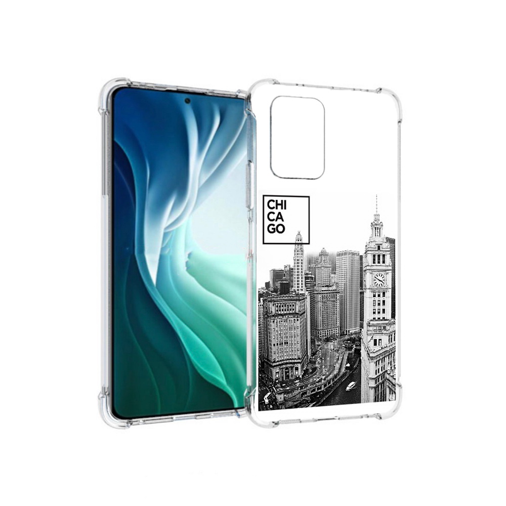 Чехол MyPads Tocco для Xiaomi Redmi Note 10 Pro 5G черно белый чикаго (PT162244.283.689)