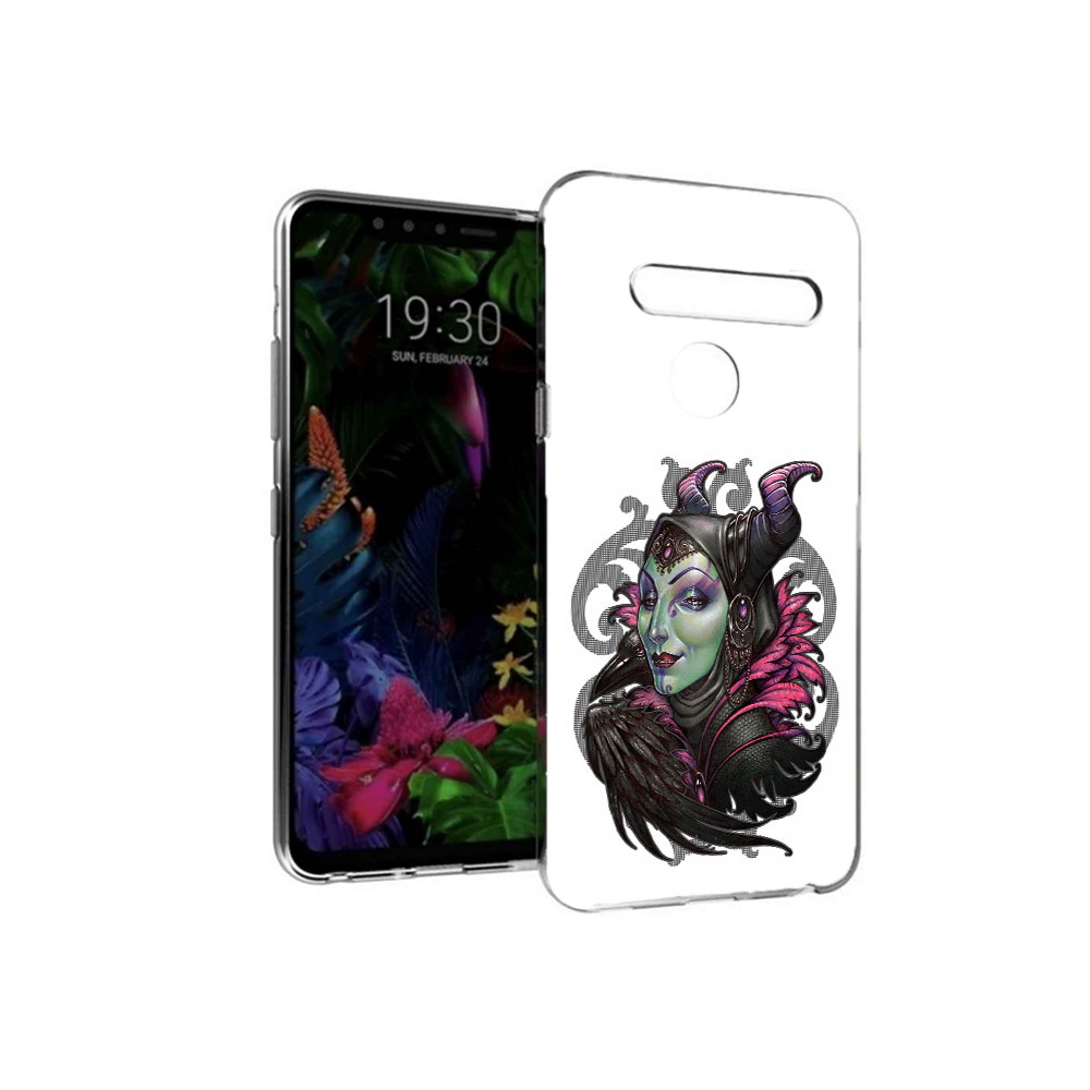 

Чехол MyPads Tocco для LG G8 зеленая девушка с вороном (PT135945.76.357), Tocco