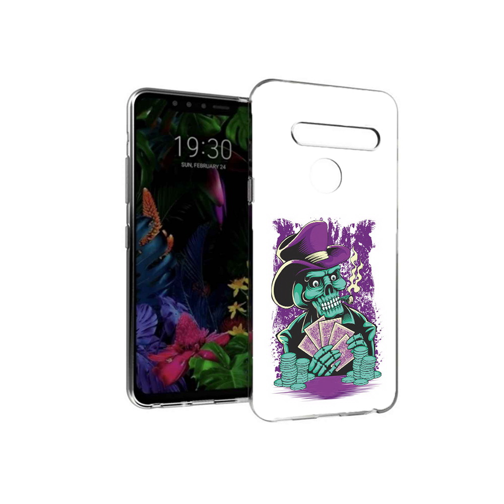 

Чехол MyPads Tocco для LG G8 зеленый череп с картами (PT135945.76.361), Tocco