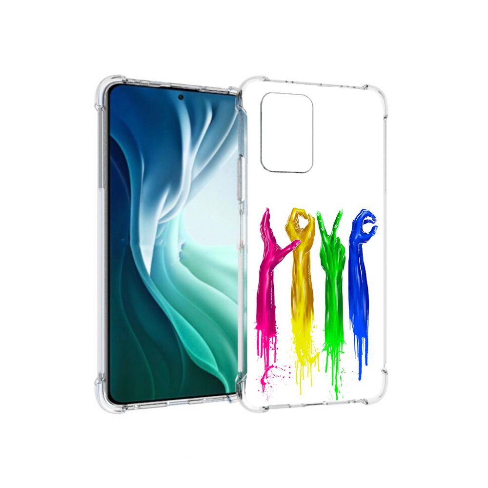 Чехол MyPads Tocco для Xiaomi Redmi Note 10 Pro 5G яркие руки love (PT162244.283.707)
