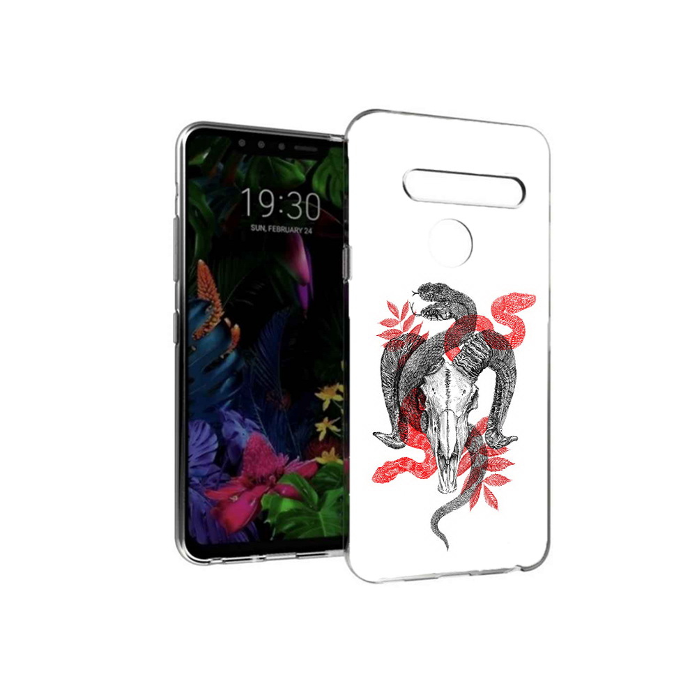 

Чехол MyPads Tocco для LG G8 змея в черепе рисунок (PT135945.76.365), Tocco