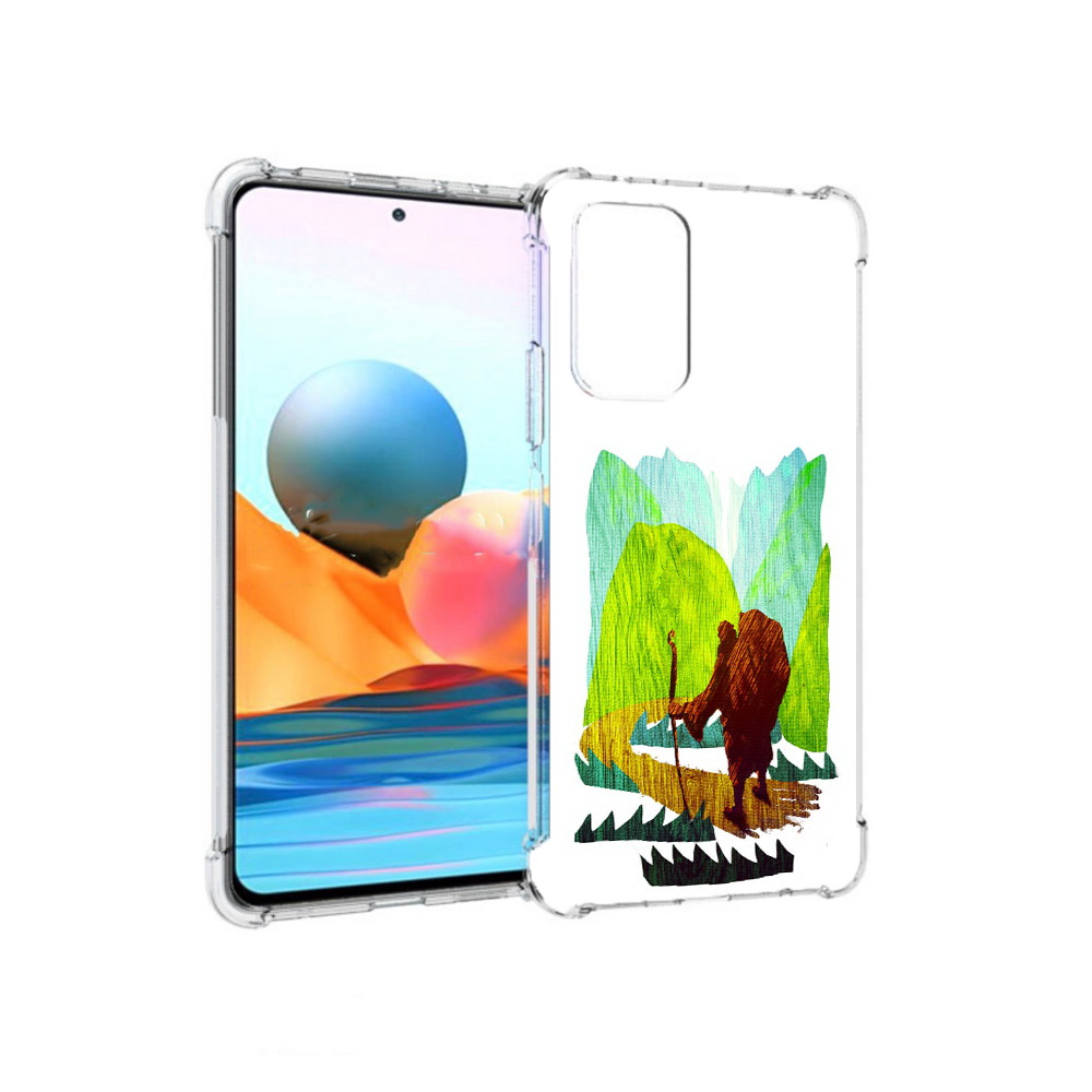 Чехол MyPads Tocco для Xiaomi Redmi Note 10 Pro Лесная тропа (PT158414.284.106)