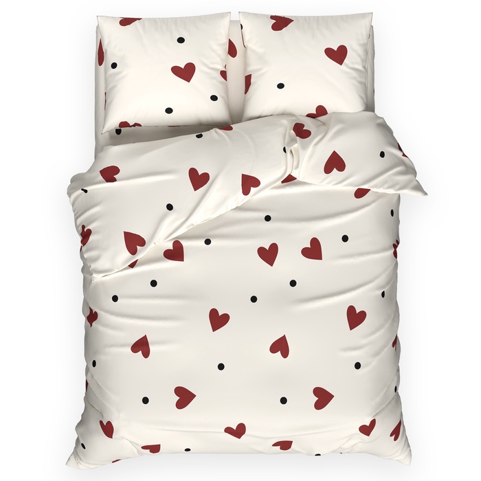

Постельное бельё "Этель" Евро First love, бязь 125 г/м2, хлопок 100%