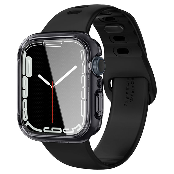 фото Чехол для экрана spigen ultra hybrid для apple watch 7 41 мм acs04189 серый