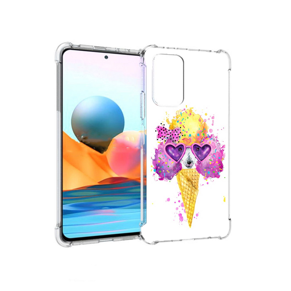 

Чехол MyPads Tocco для Xiaomi Redmi Note 10 Pro Рожок (PT158414.284.146), Прозрачный, Tocco