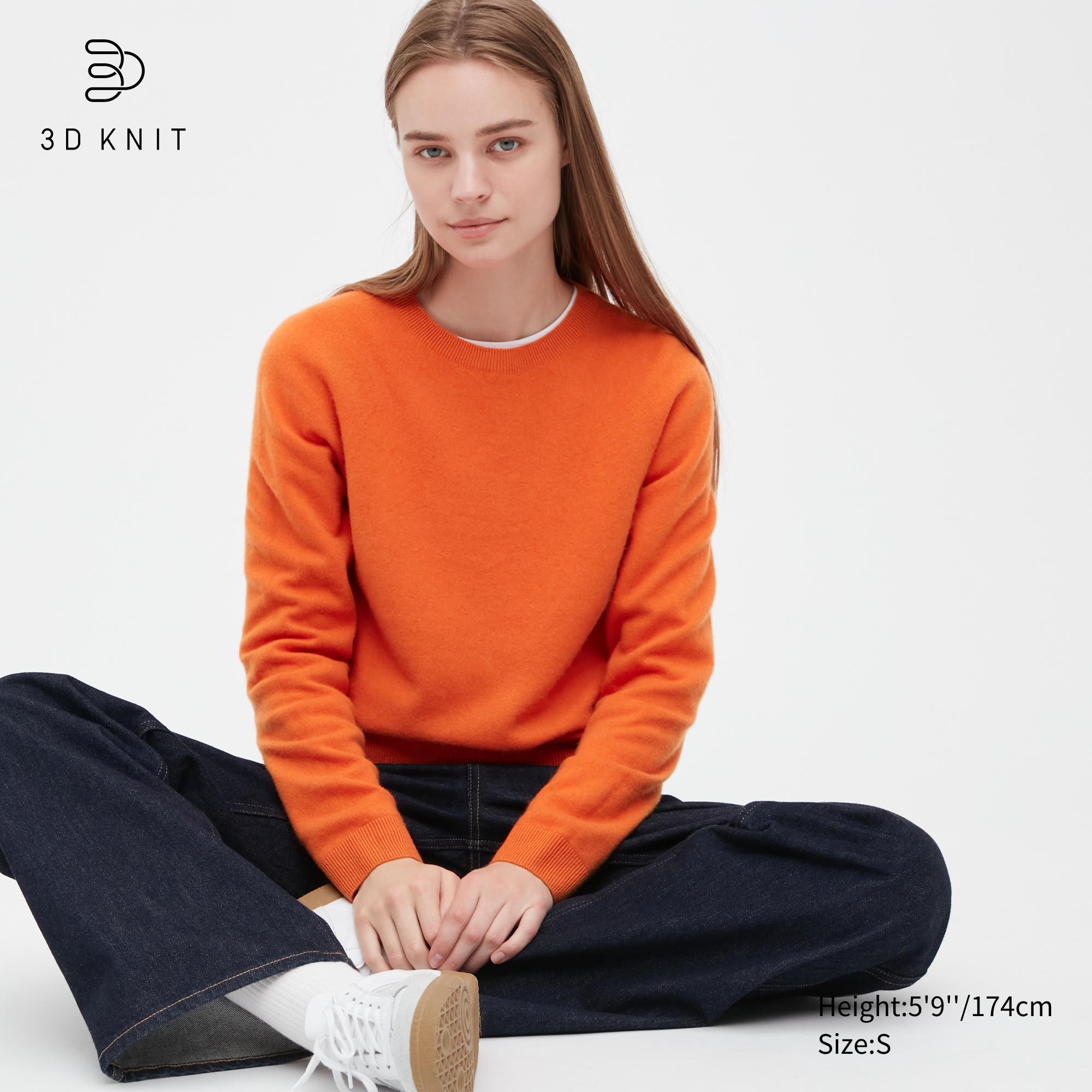 Джемпер женский UNIQLO 450635COL24 оранжевый S (доставка из-за рубежа)