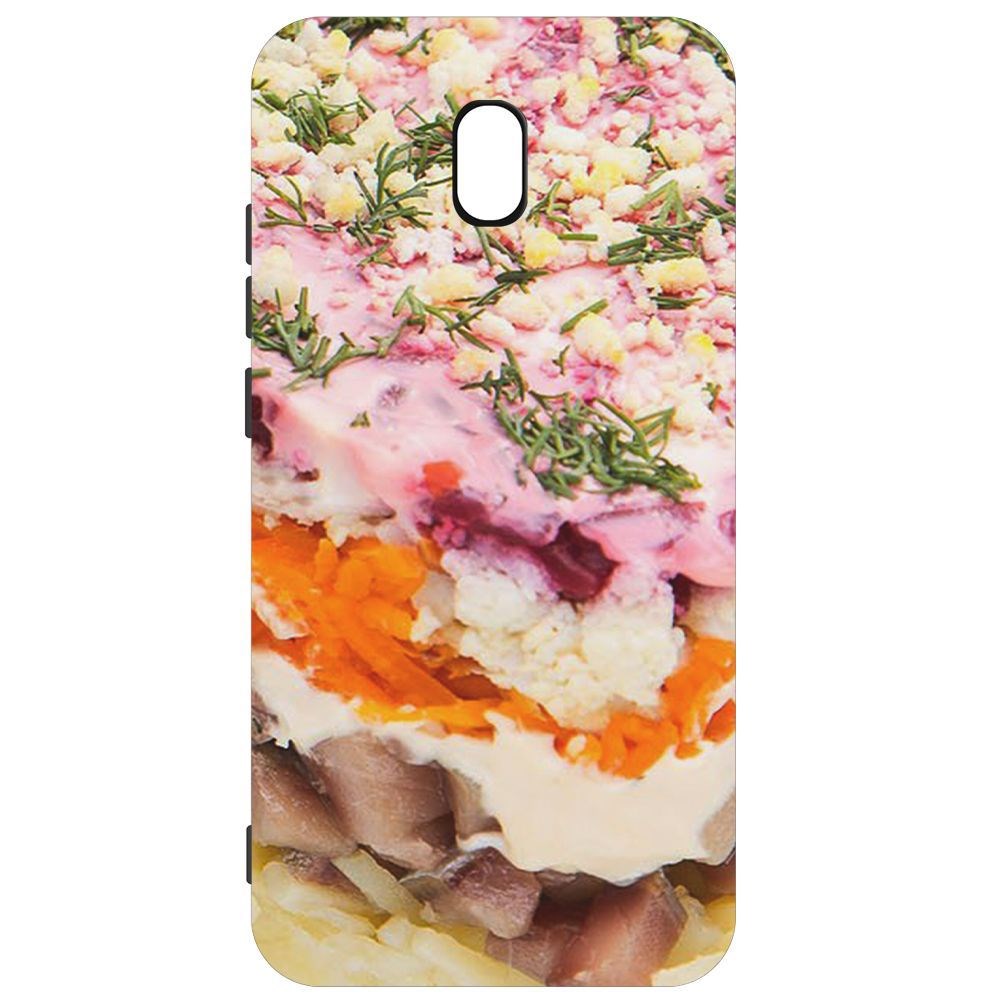 

Чехол-накладка Krutoff Софт Кейс Сельдь под шубой для Xiaomi Redmi 8A черный