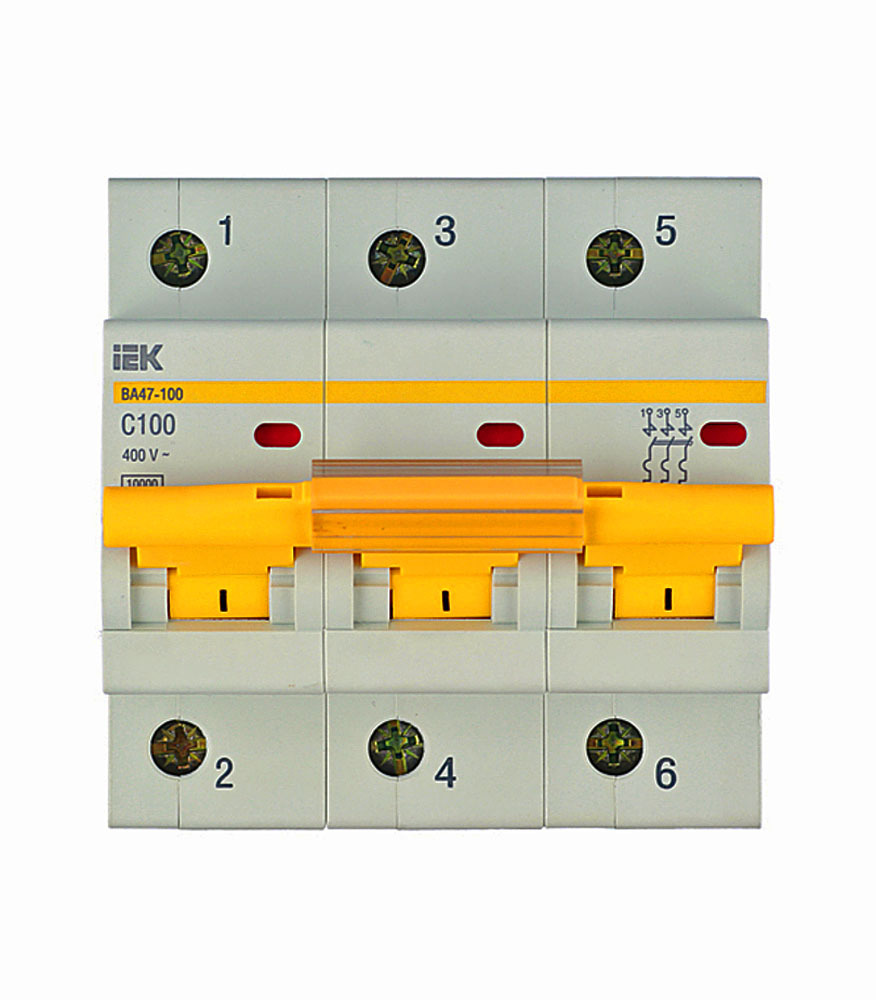 Автоматический выключатель iek. Автоматический выключатель IEK, ва47-100. Автоматический выключатель ЕКМ 100а. Автоматический выключатель ва47-100 Тип с 10ка 3п 6а IEK. Автоматический выключатель IEK ва 47-100 3p (c) 10ka.