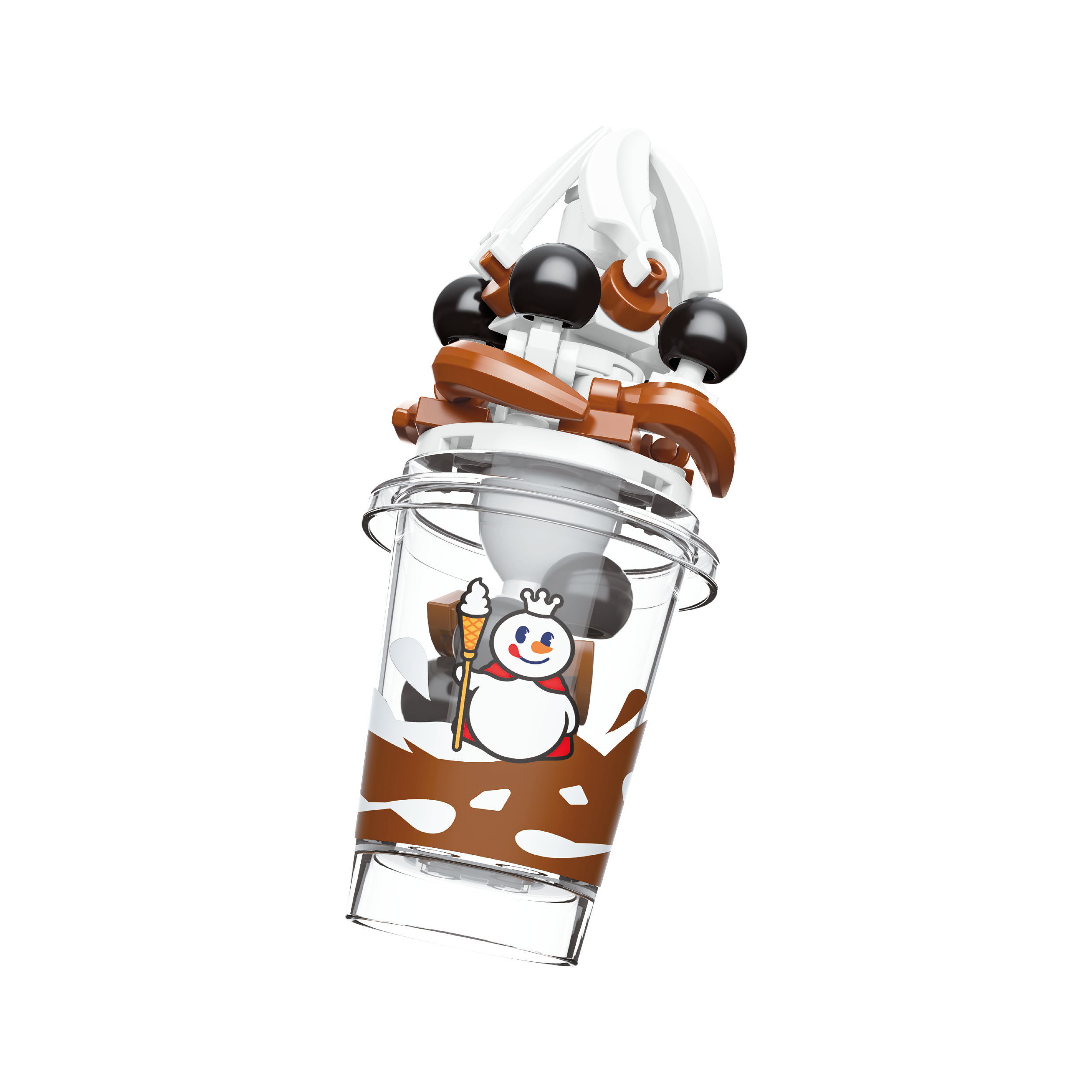 Конструктор 3Д JAKI Мороженое шоколадное, 56 дет JK23026 игрушечное мороженое в стаканчике mamamemo шоколадное