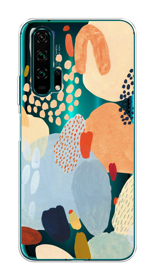 

Чехол на Honor 20 Pro "Необычная абстракция", Бежевый;голубой, 69350-1