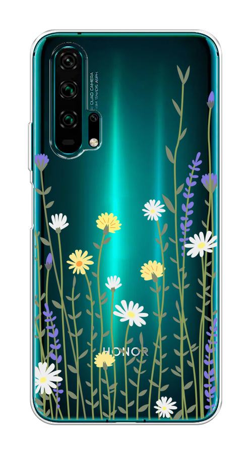 

Чехол на Honor 20 Pro "Ромашка и лаванда", Зеленый;желтый;прозрачный, 69350-1