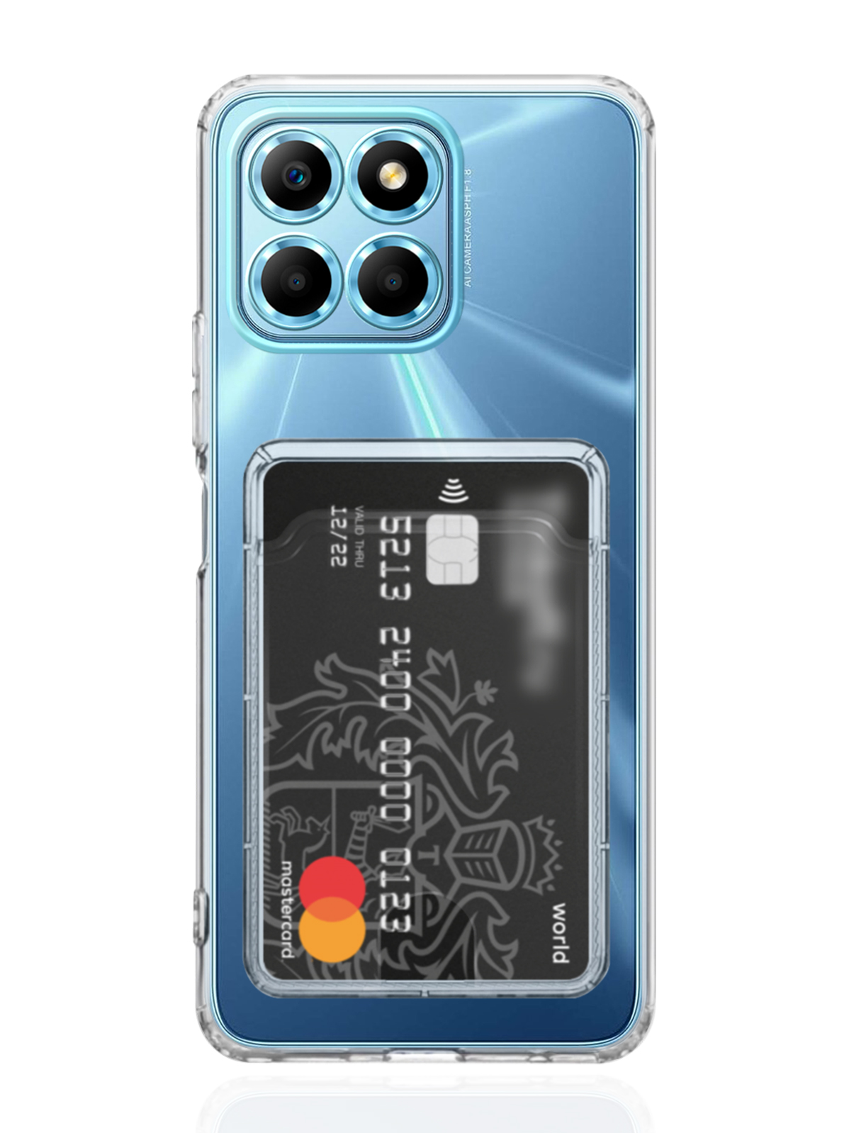 

Чехол MustHaveCase с карманом для карт для Honor X6 прозрачный